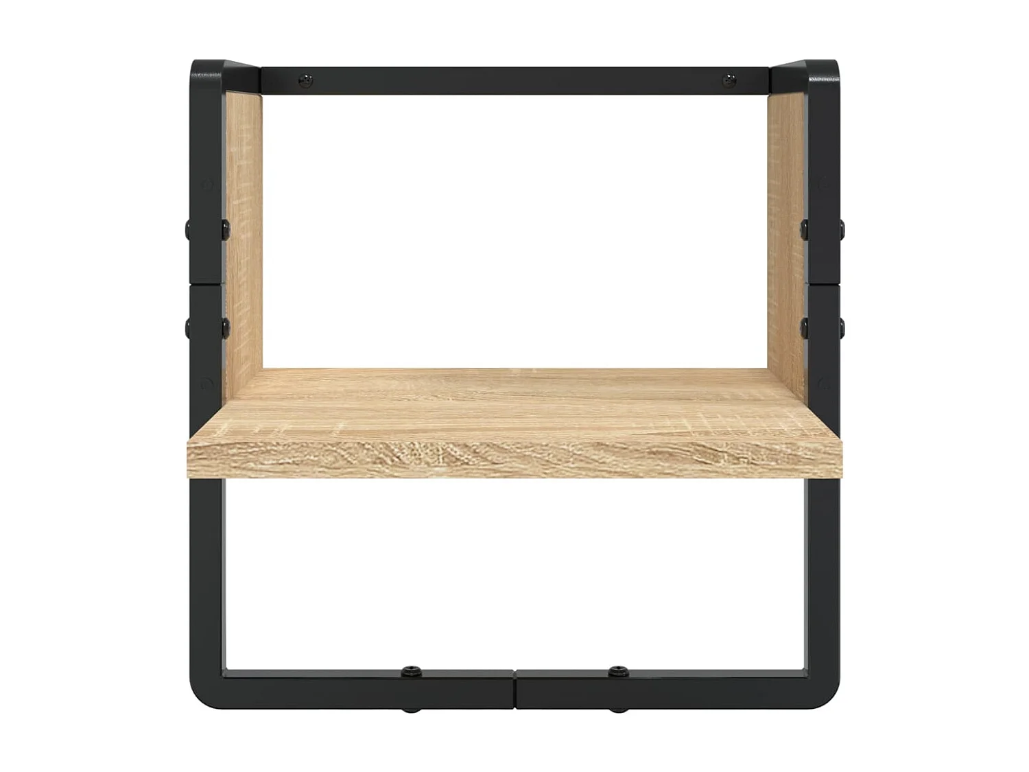 Ensemble d'étagères murales avec barres 4 pcs chêne sonoma