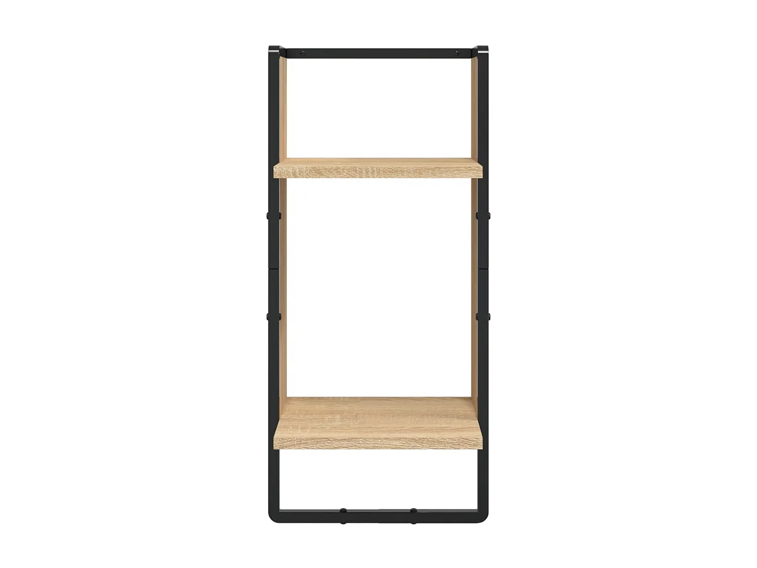 Ensemble d'étagères murales avec barres 4 pcs chêne sonoma