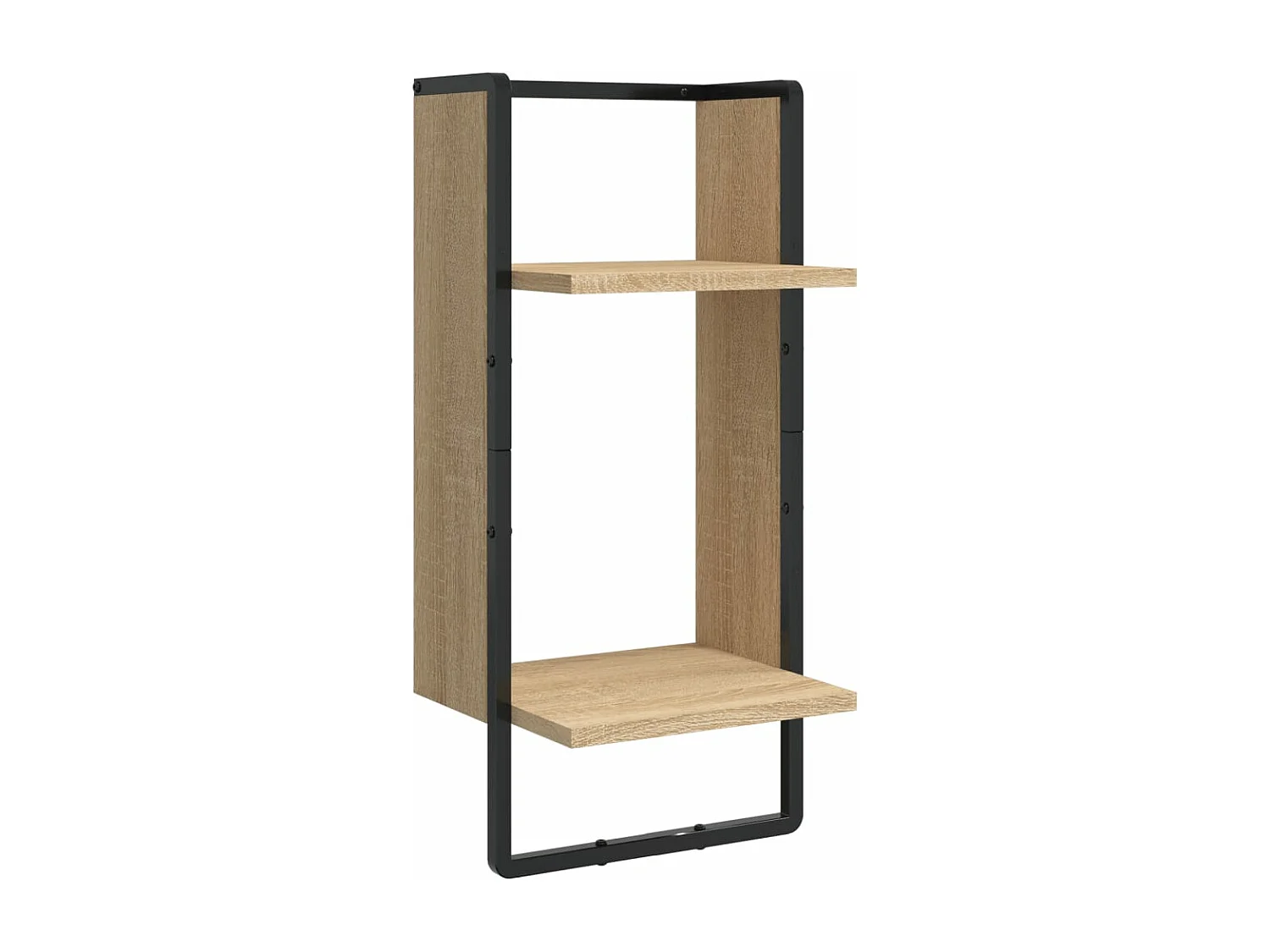 Ensemble d'étagères murales avec barres 4 pcs chêne sonoma