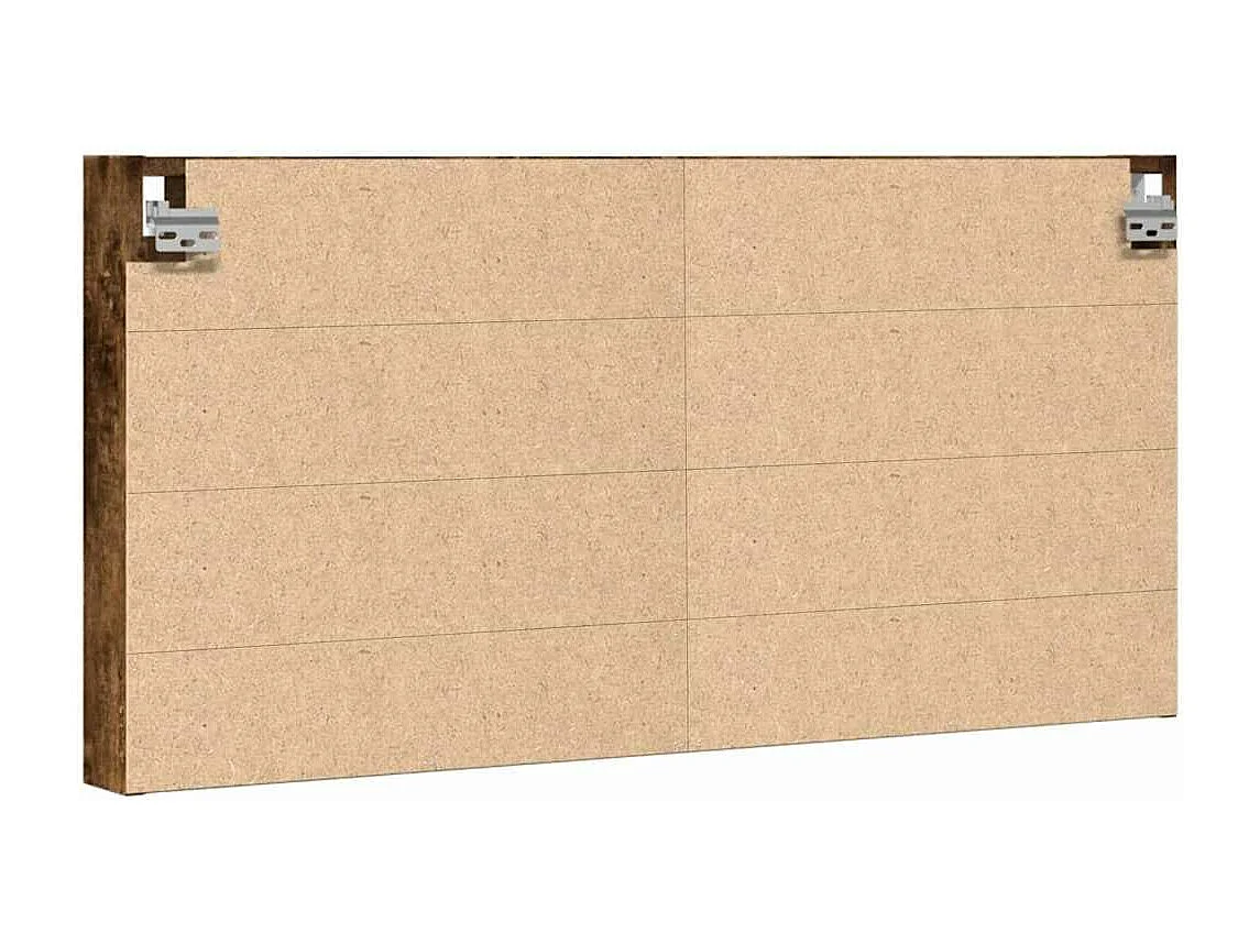 Armadietto Vetrina Rovere Fumo 100x8,5x50 cm Legno Multistrato