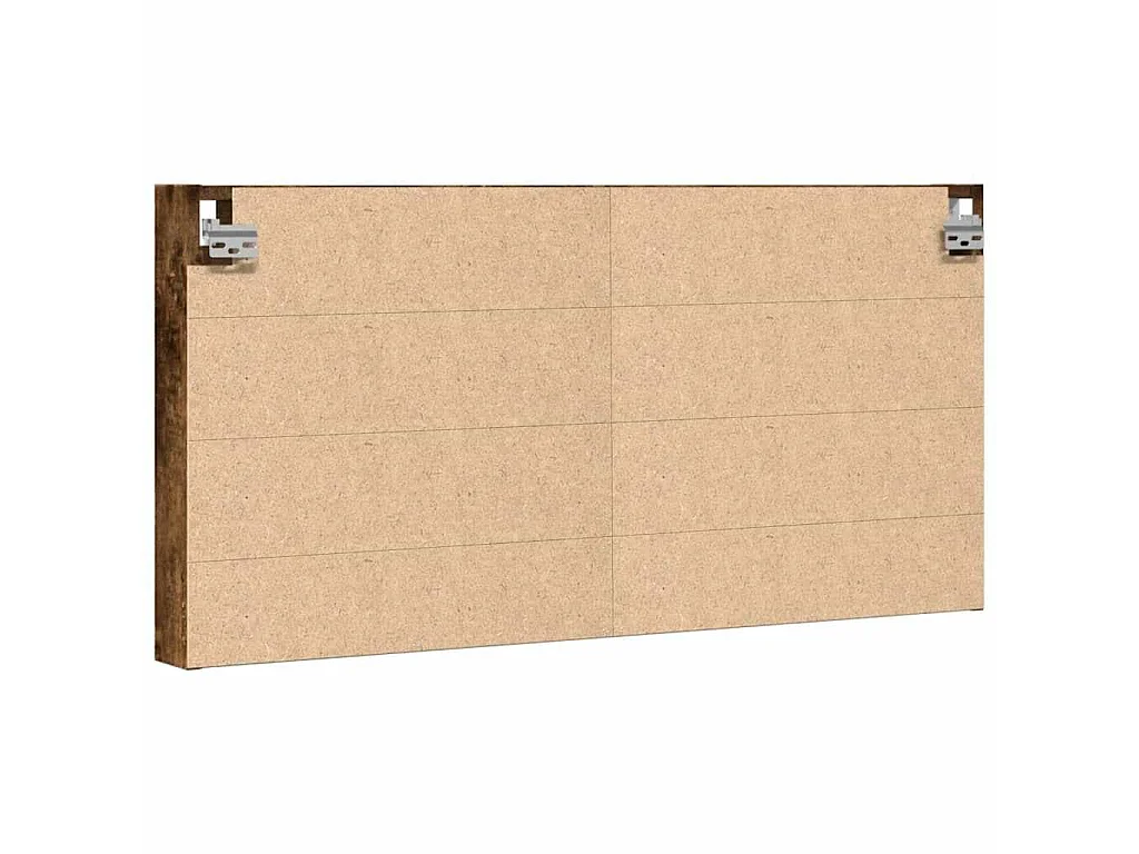 Armoire à vitrine chêne fumé 100x8,5x50 cm bois d'ingénierie