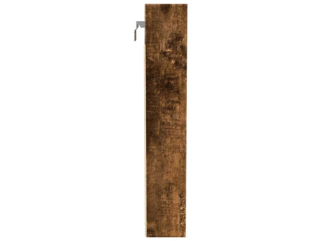 Armoire à vitrine chêne fumé 100x8,5x50 cm bois d'ingénierie