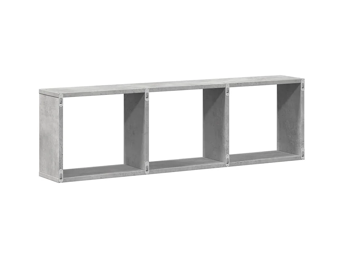 Armário de parede 100x16x30 cm deriv. madeira cinzento cimento