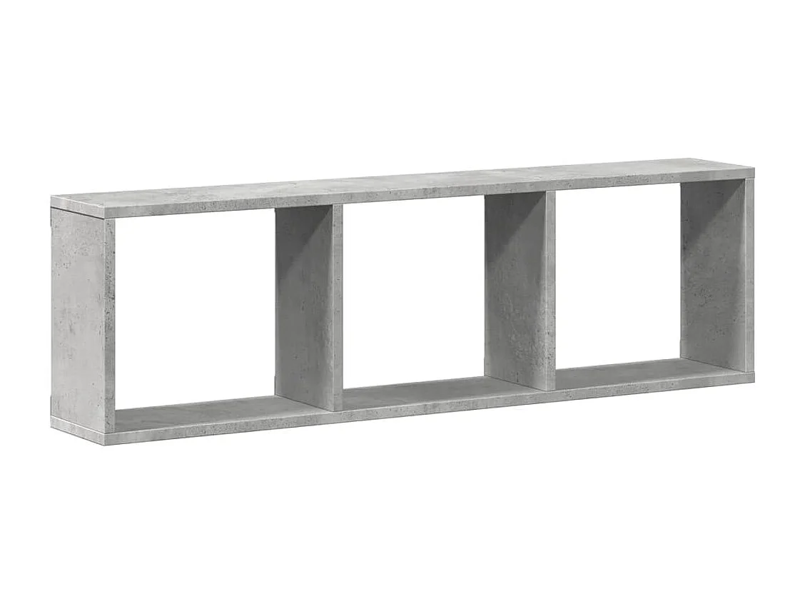 Wandkast 100x16x30 cm bewerkt hout betongrijs