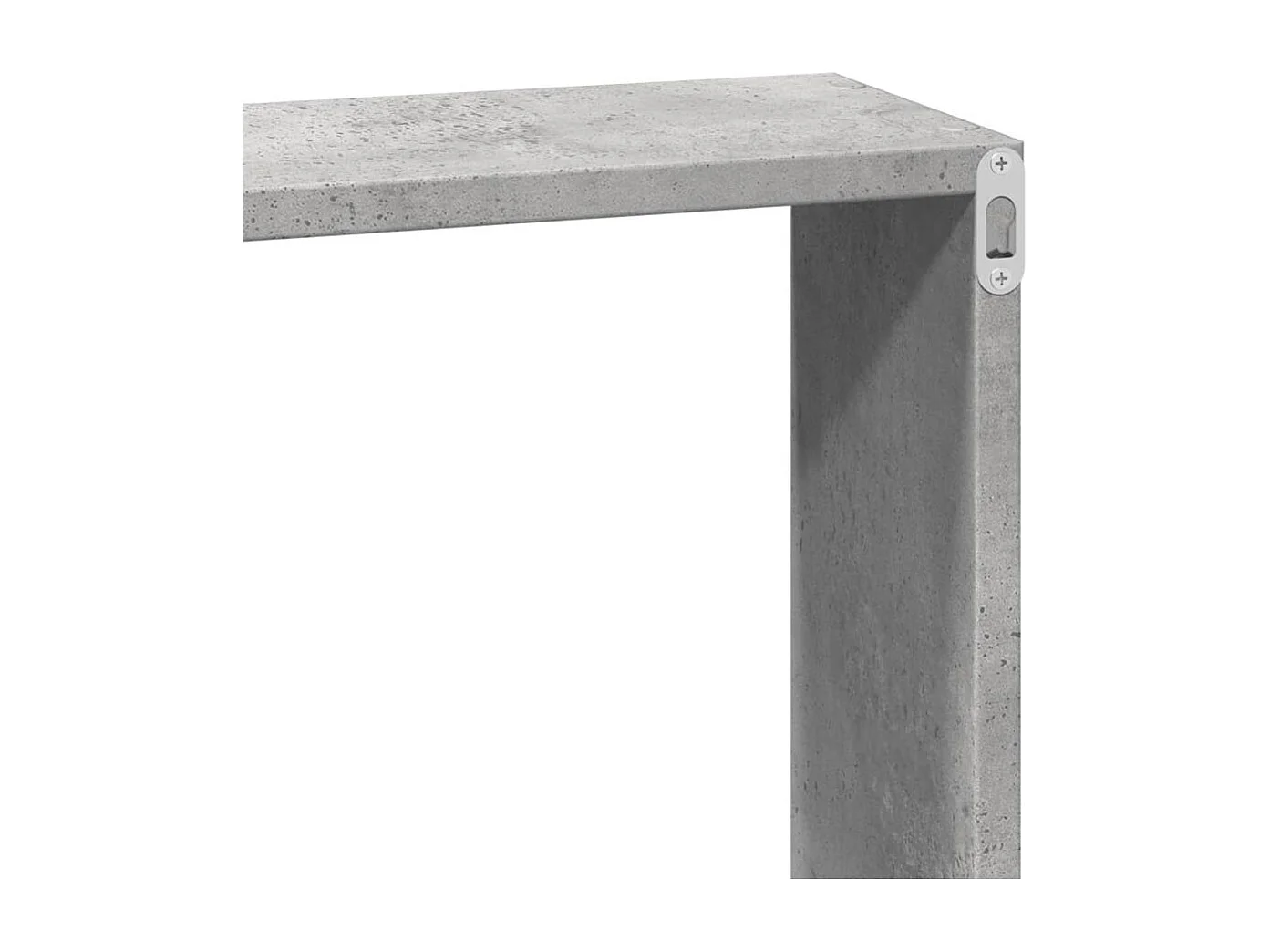 Wandkast 100x16x30 cm bewerkt hout betongrijs