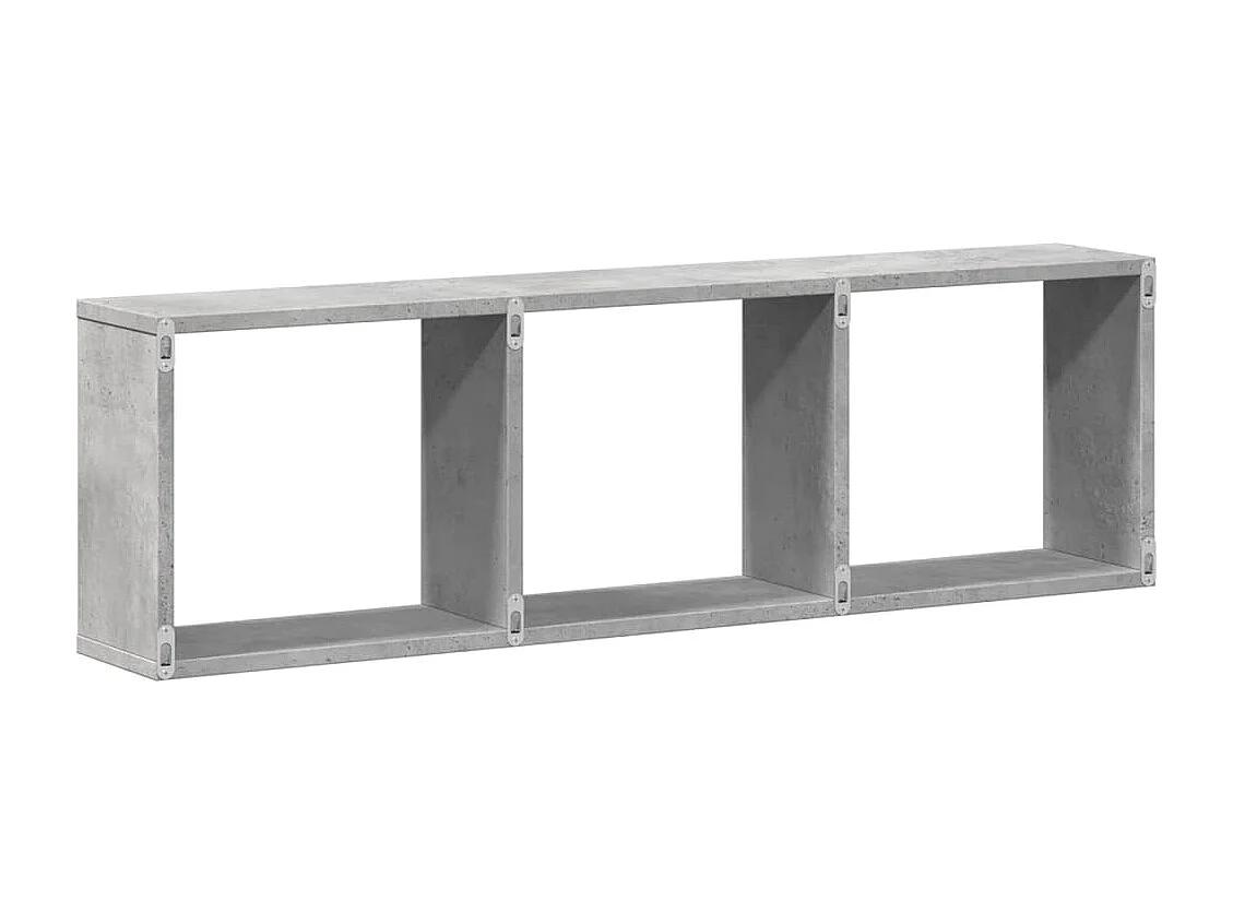 Wandschrank 100x16x30 cm Betongrau Holzwerkstoff