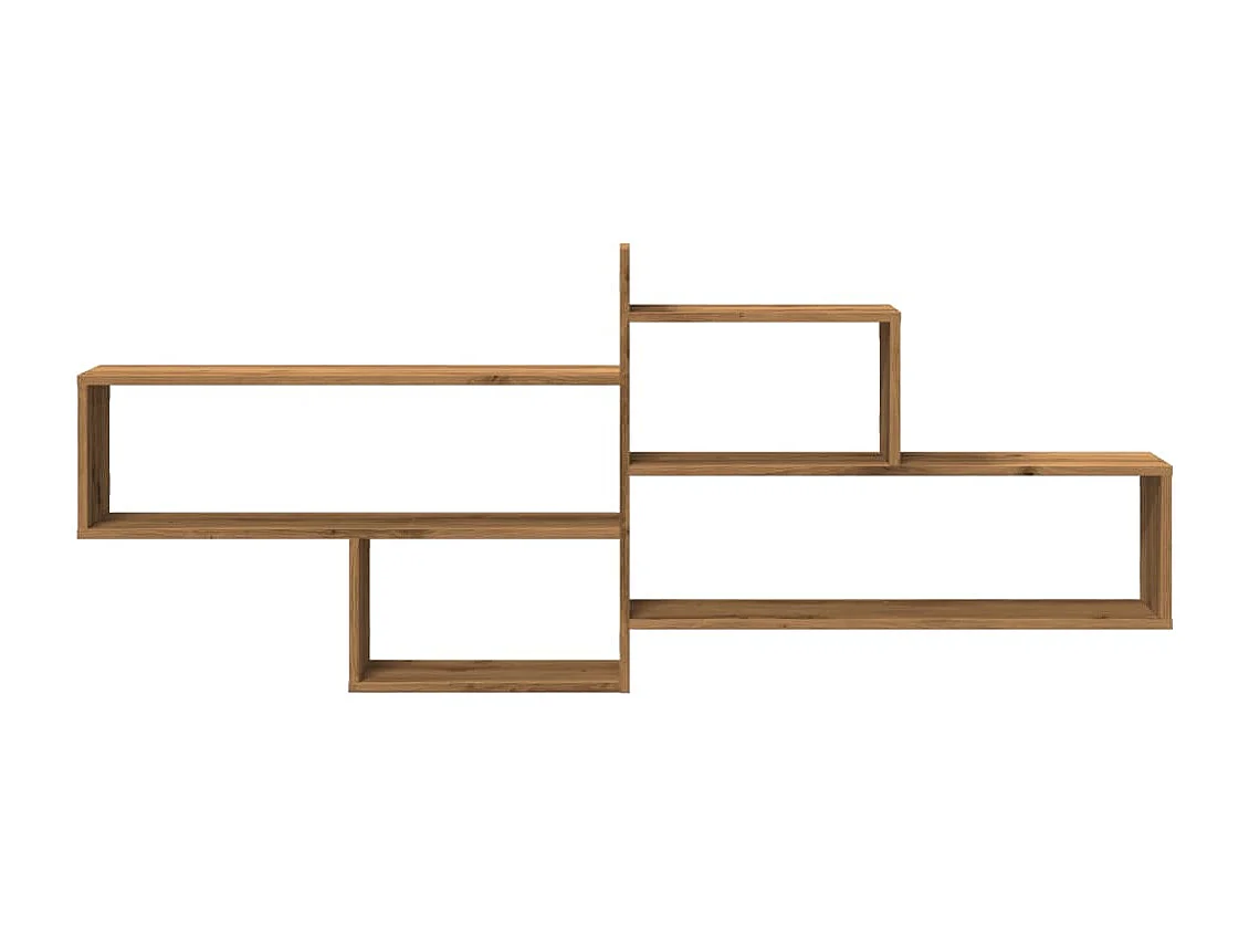 Wandschap 167,5x18x68 cm bewerkt hout artisanaal eikenkleurig