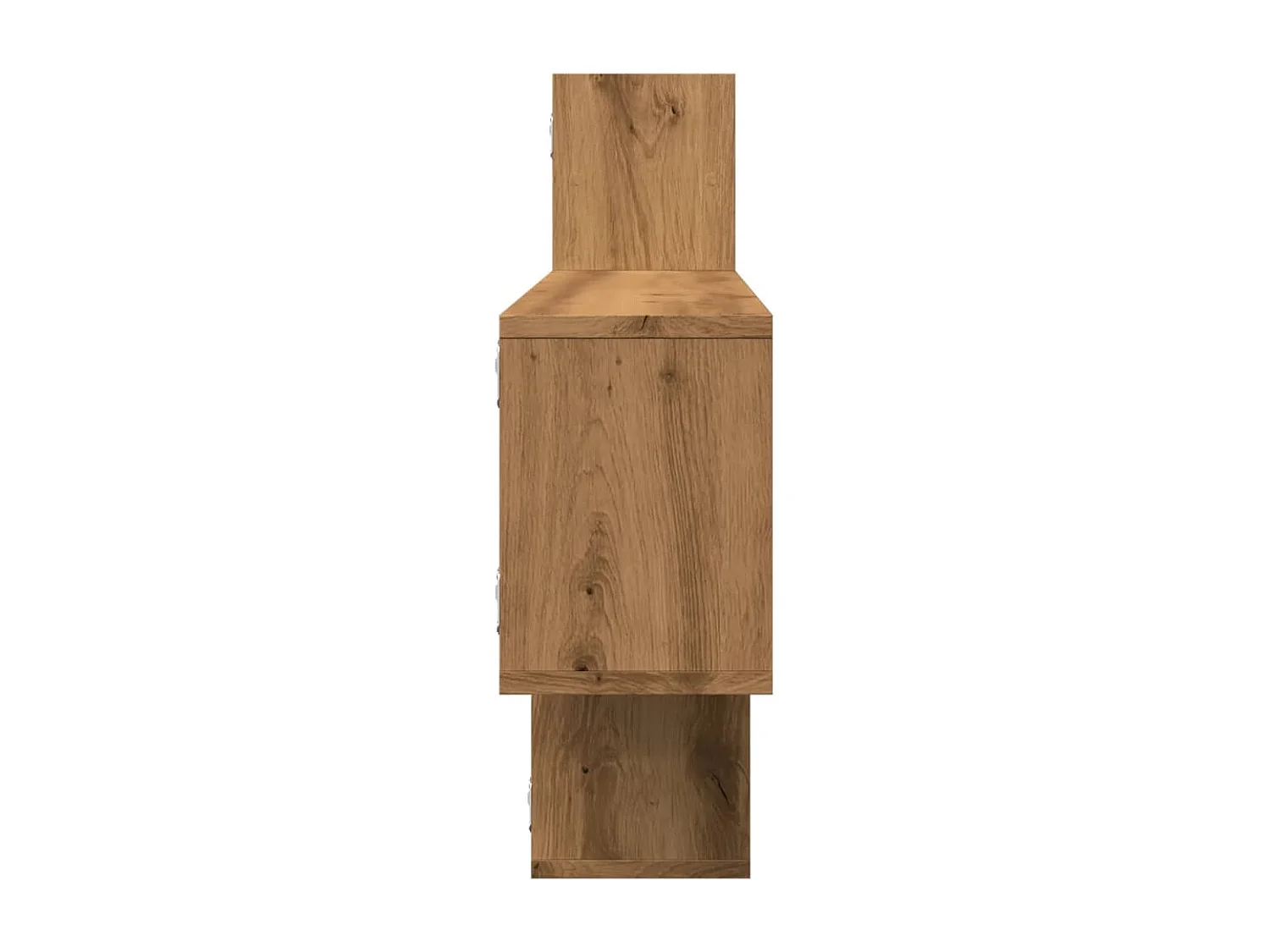 Wandschap 167,5x18x68 cm bewerkt hout artisanaal eikenkleurig