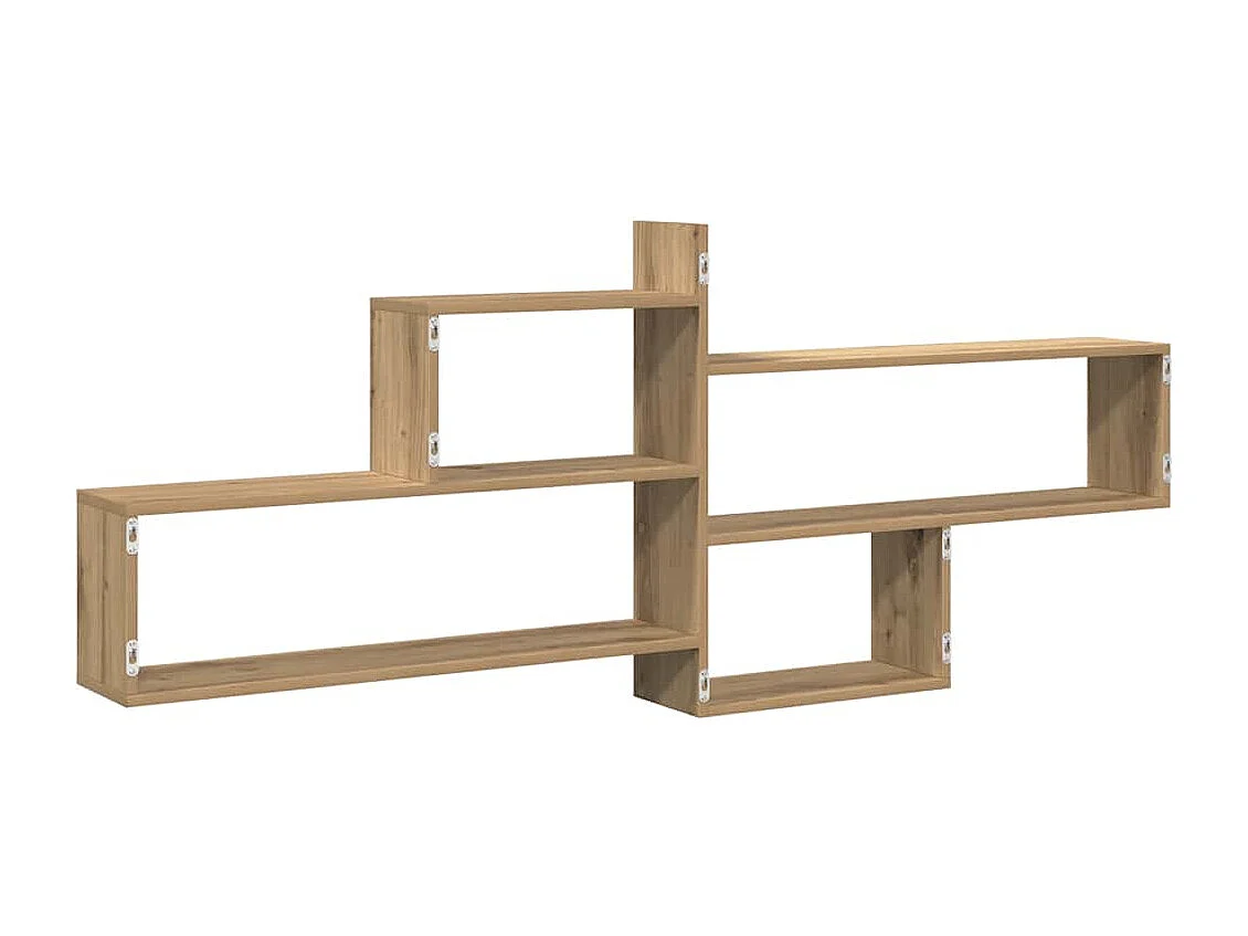 Wandschap 167,5x18x68 cm bewerkt hout artisanaal eikenkleurig
