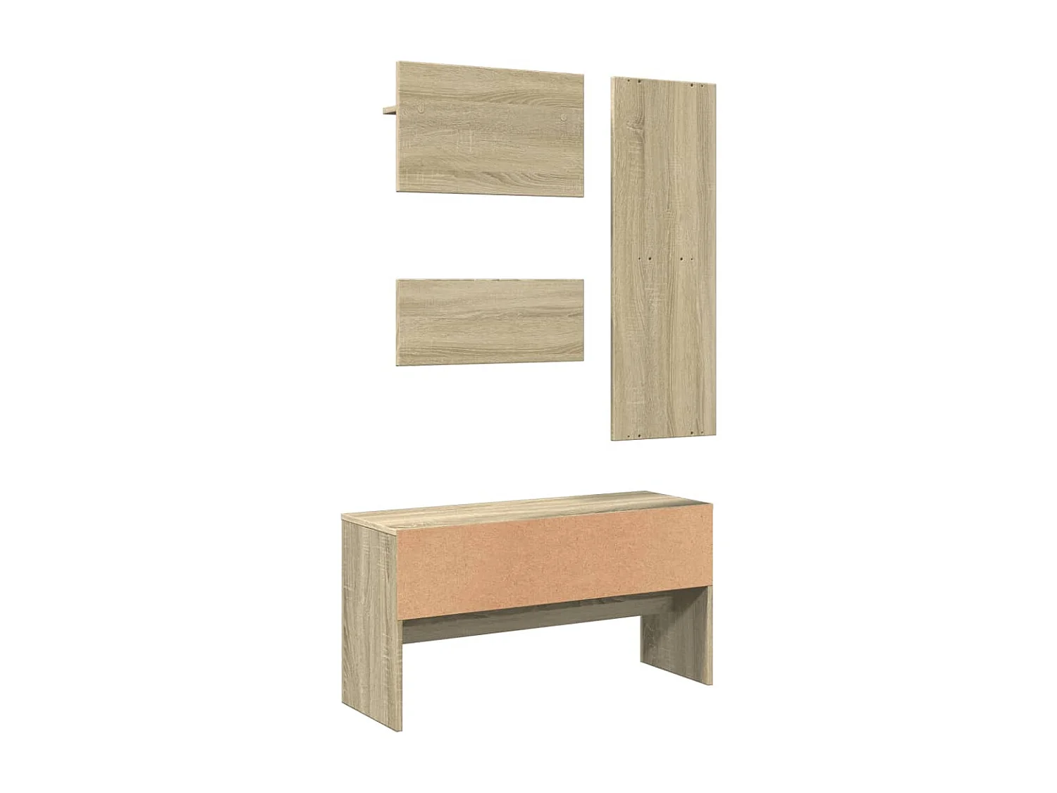 Ensemble de meubles de couloir 4 pcs chêne sonoma