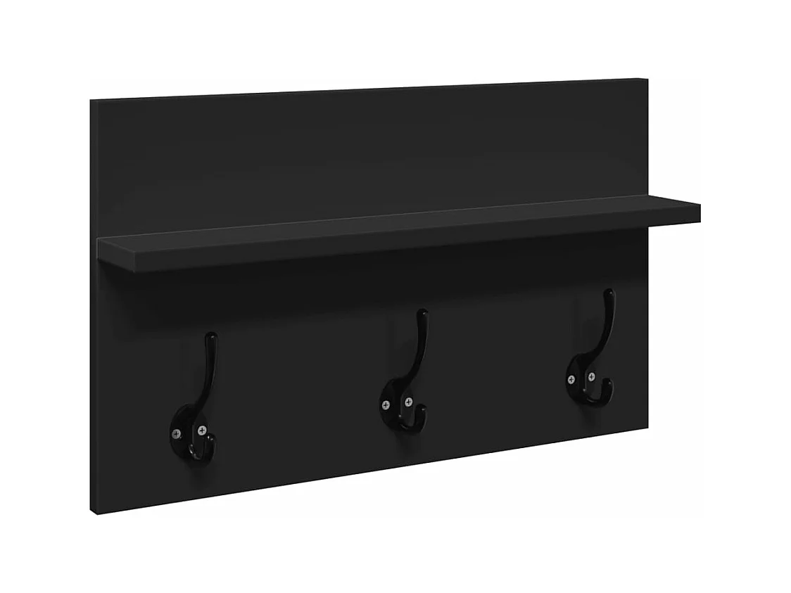 Set Mobili da Ingresso 4 pz Nero in Legno Multistrato