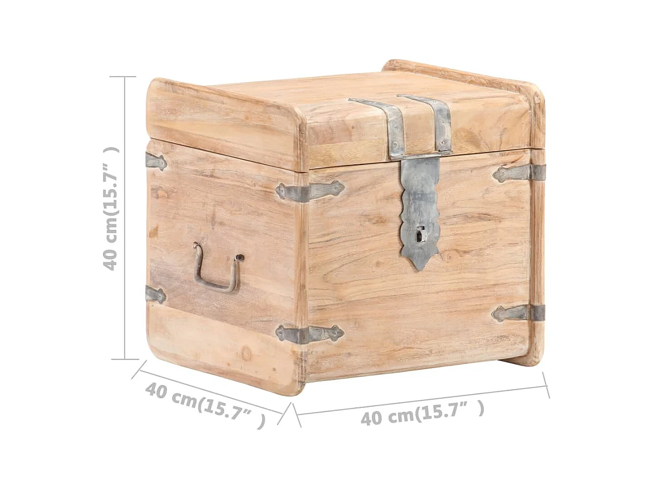 Coffre 40x40x40 cm Bois d'acacia solide