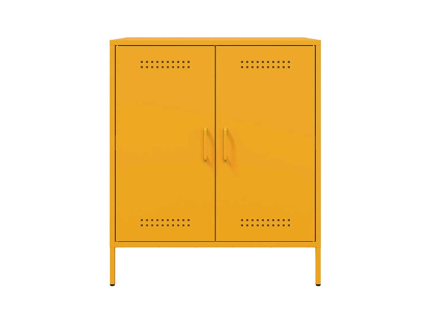 Buffet jaune moutarde 68x39x79 cm acier