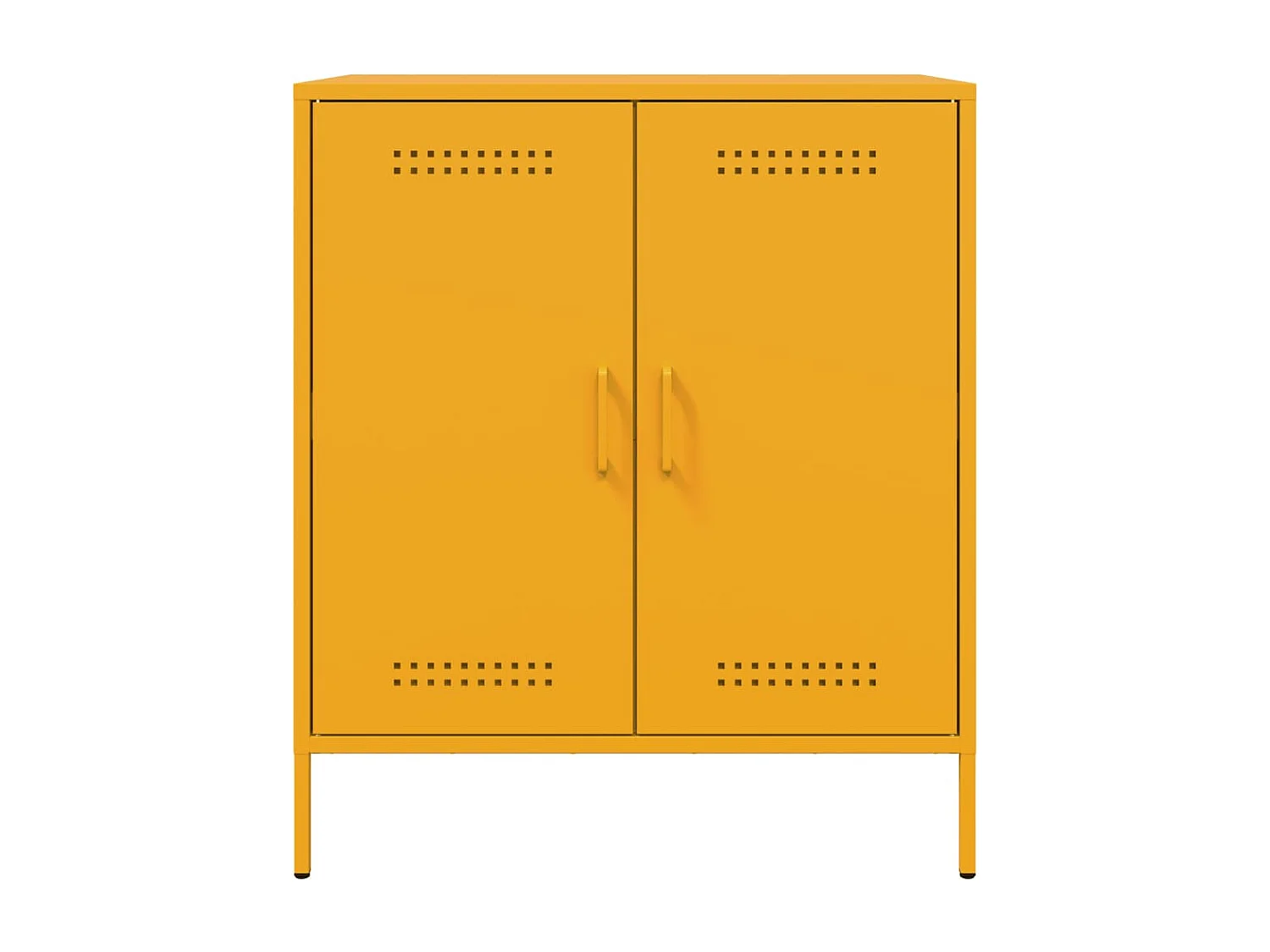 Buffet jaune moutarde 68x39x79 cm acier