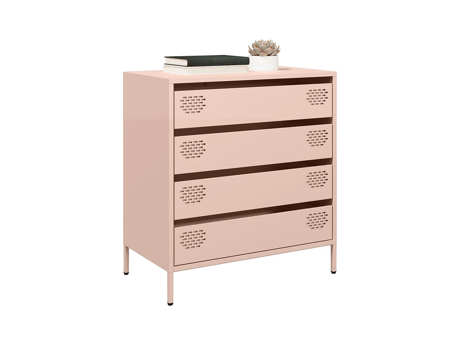 Sideboard Rosa 68x39x73,5 cm Kaltgewalzter Stahl