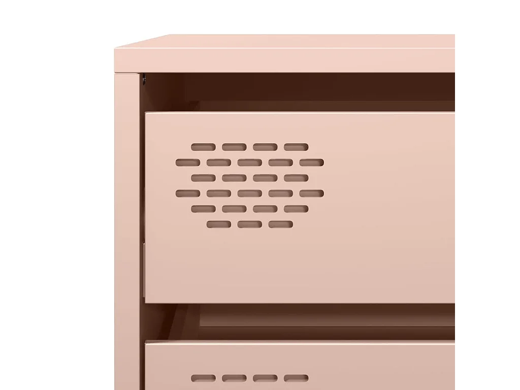 Sideboard Rosa 68x39x73,5 cm Kaltgewalzter Stahl