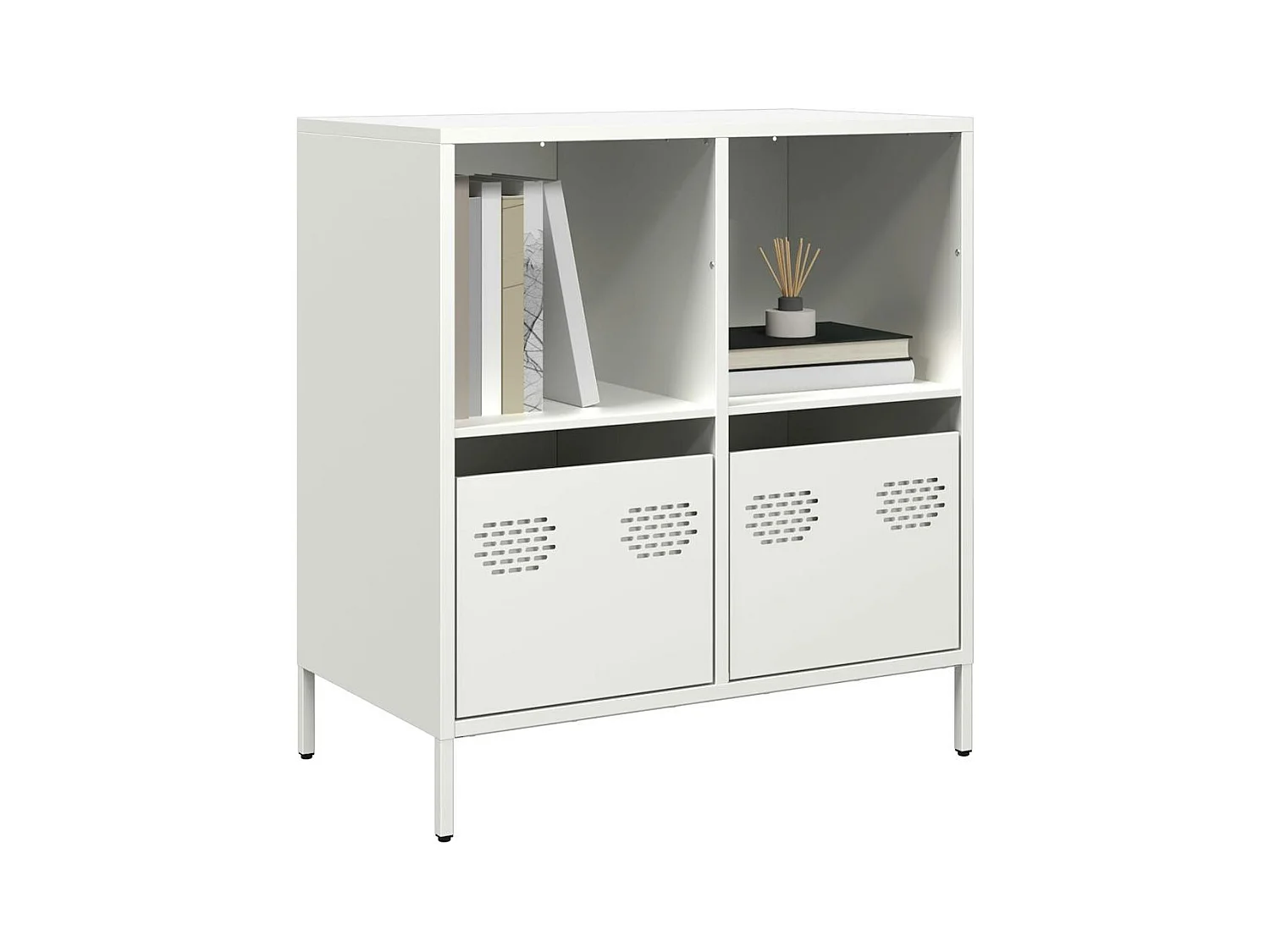 Buffet blanc 68x39x73,5 cm acier laminé à froid