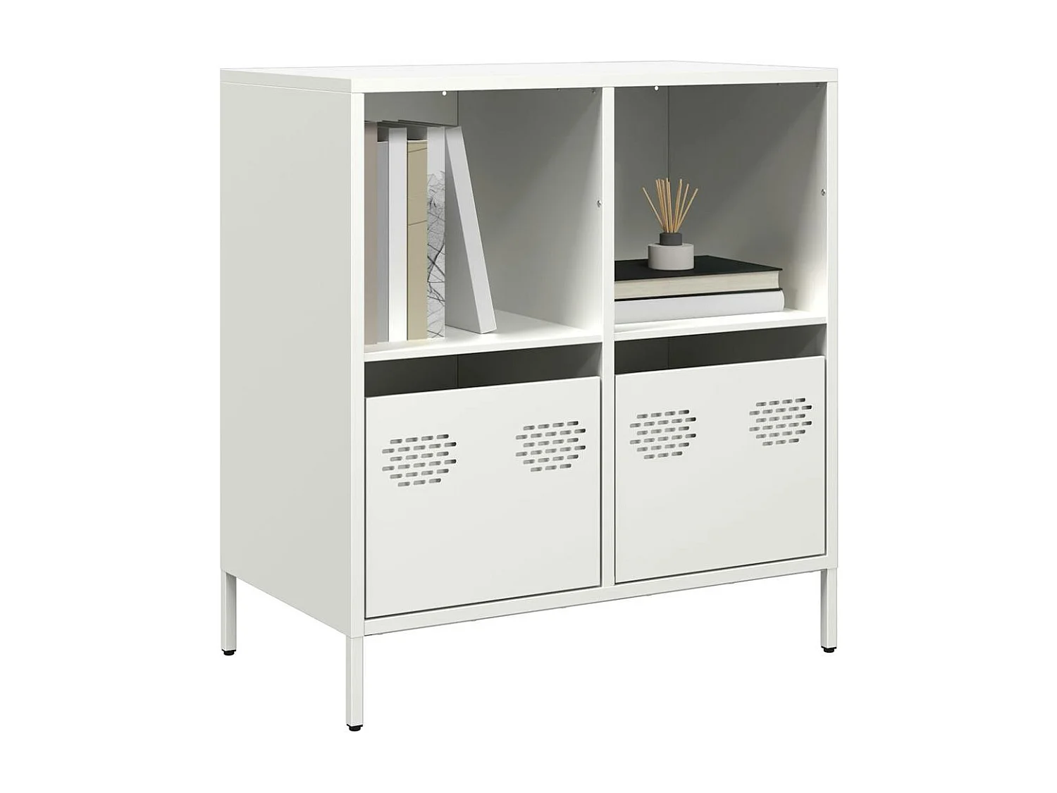Buffet blanc 68x39x73,5 cm acier laminé à froid