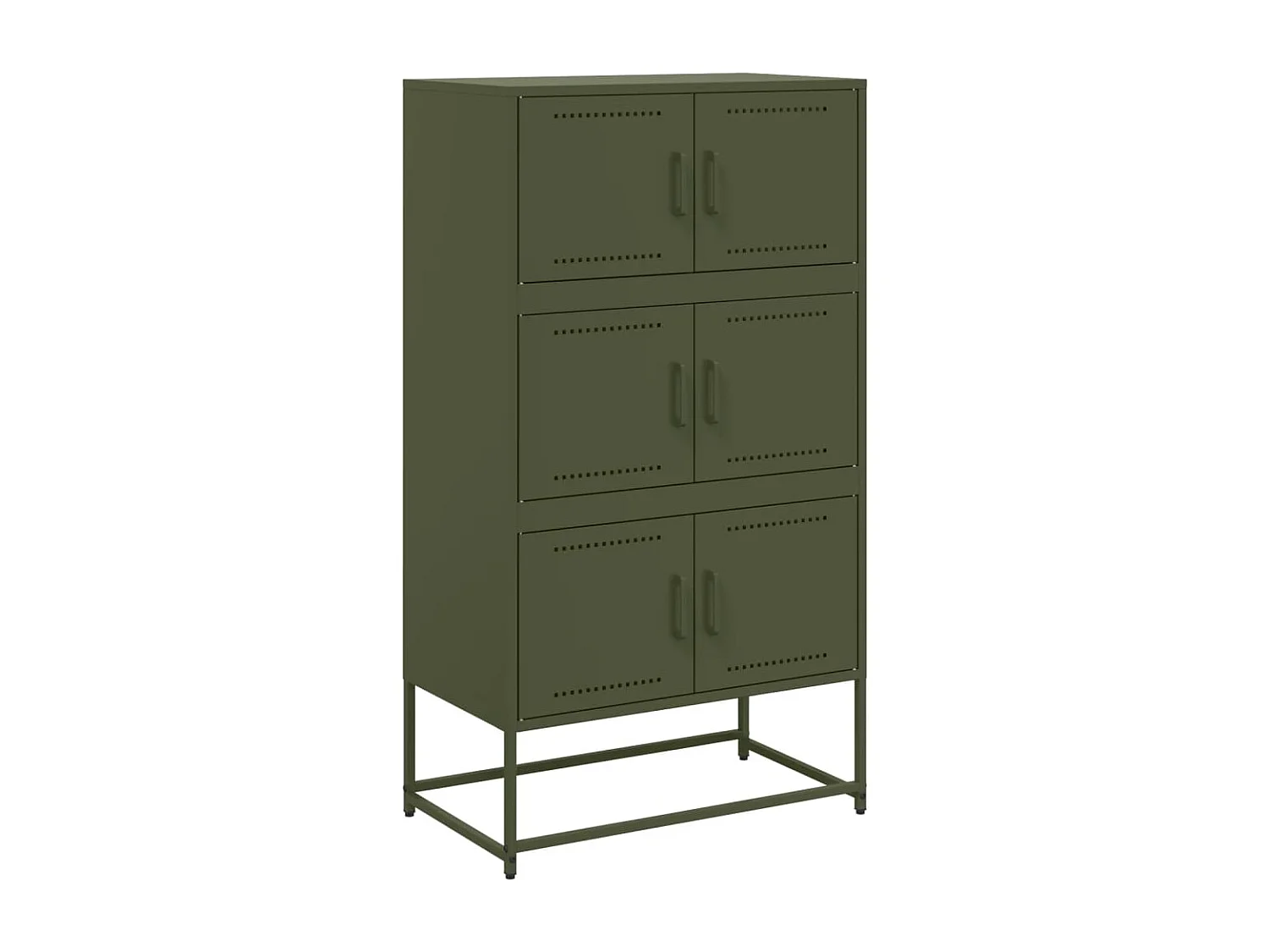 Buffet vert olive 68,5x38,5x123,5 cm acier