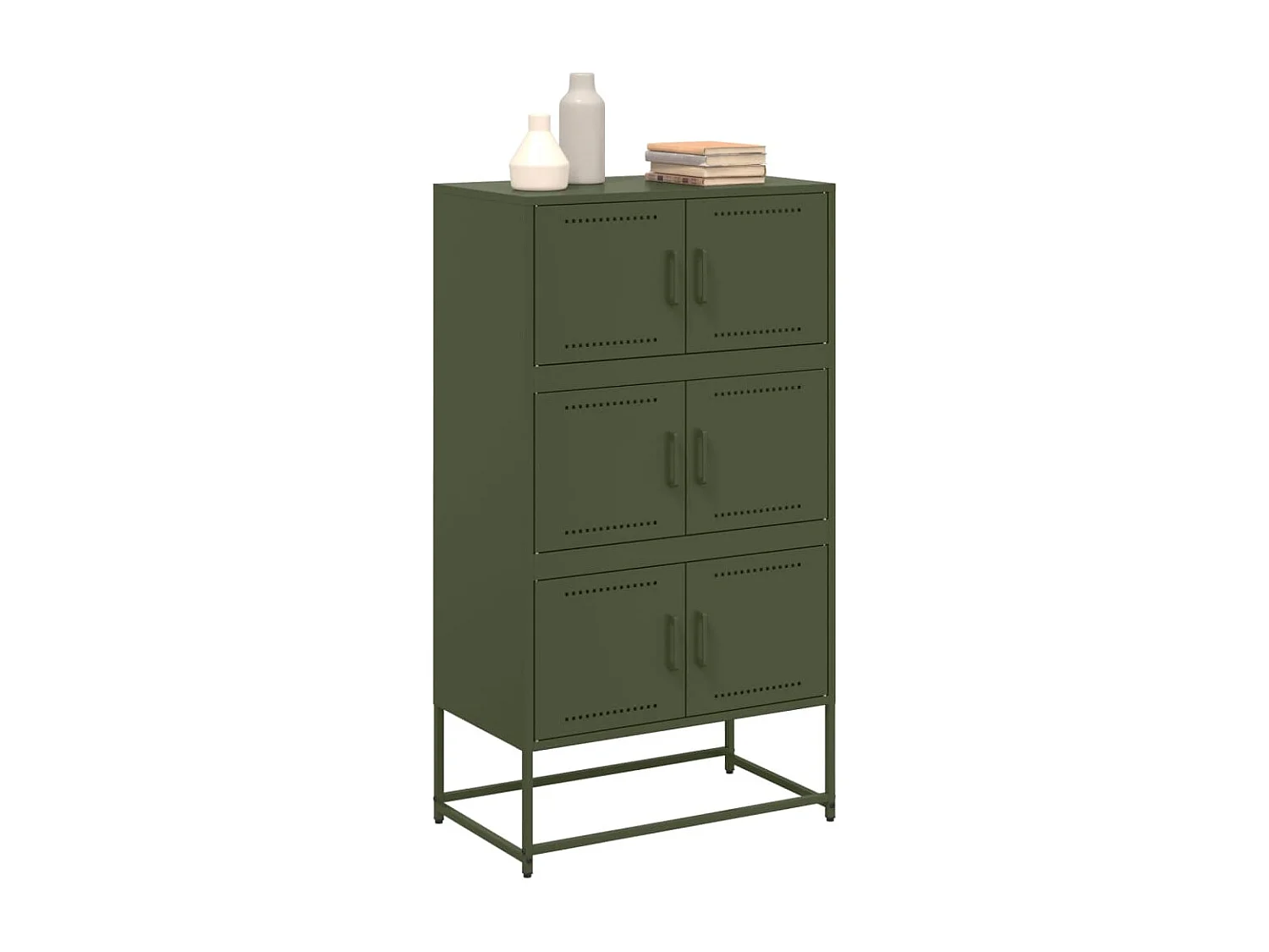 Buffet vert olive 68,5x38,5x123,5 cm acier