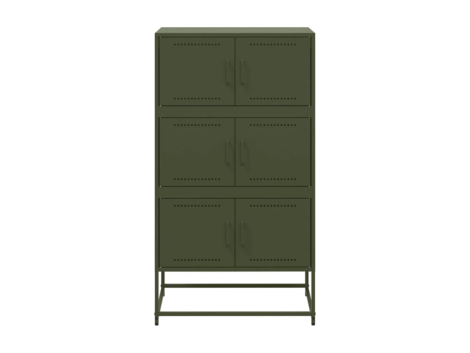 Buffet vert olive 68,5x38,5x123,5 cm acier