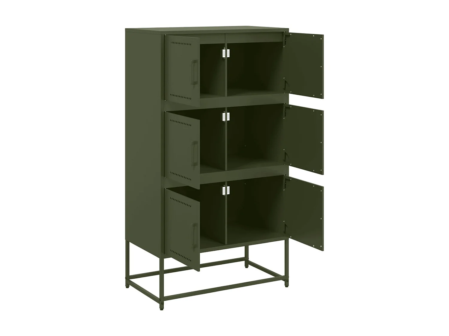 Buffet vert olive 68,5x38,5x123,5 cm acier