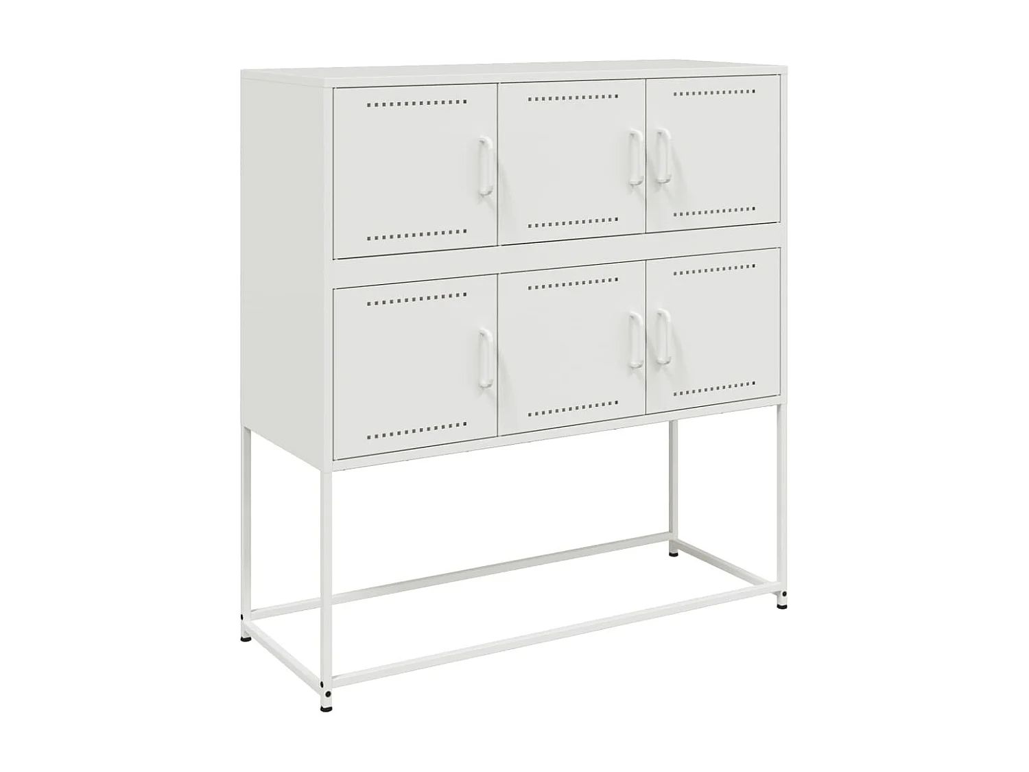 Buffet blanc 100,5x39x107 cm acier