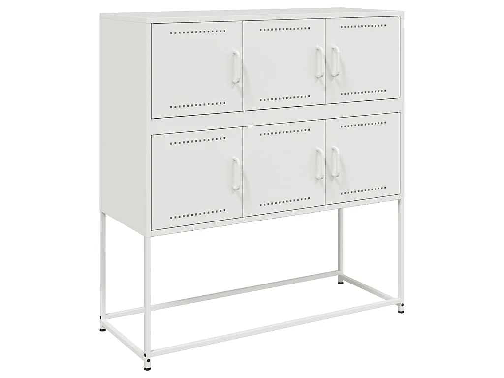 Buffet blanc 100,5x39x107 cm acier