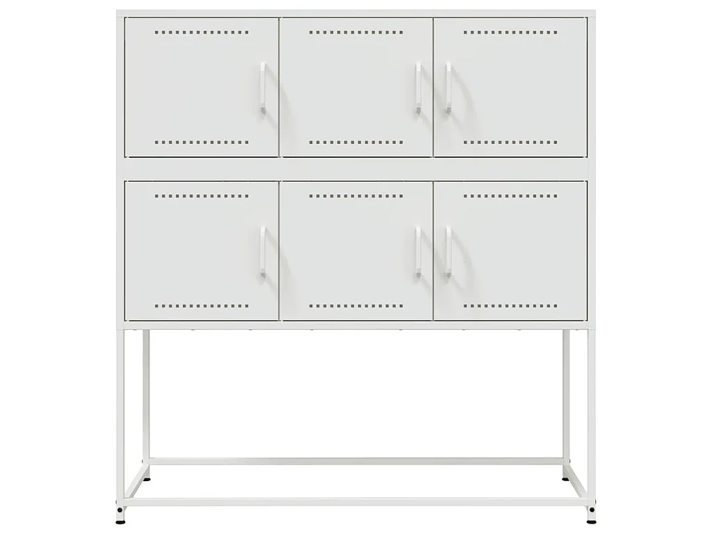 Buffet blanc 100,5x39x107 cm acier