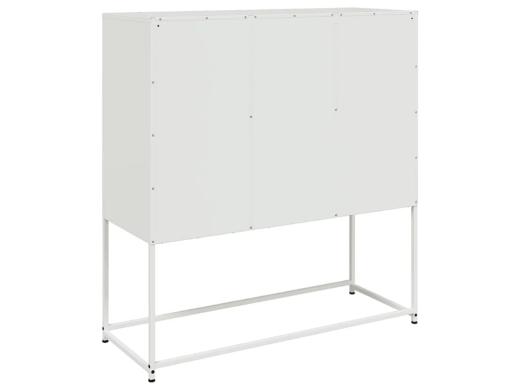 Buffet blanc 100,5x39x107 cm acier