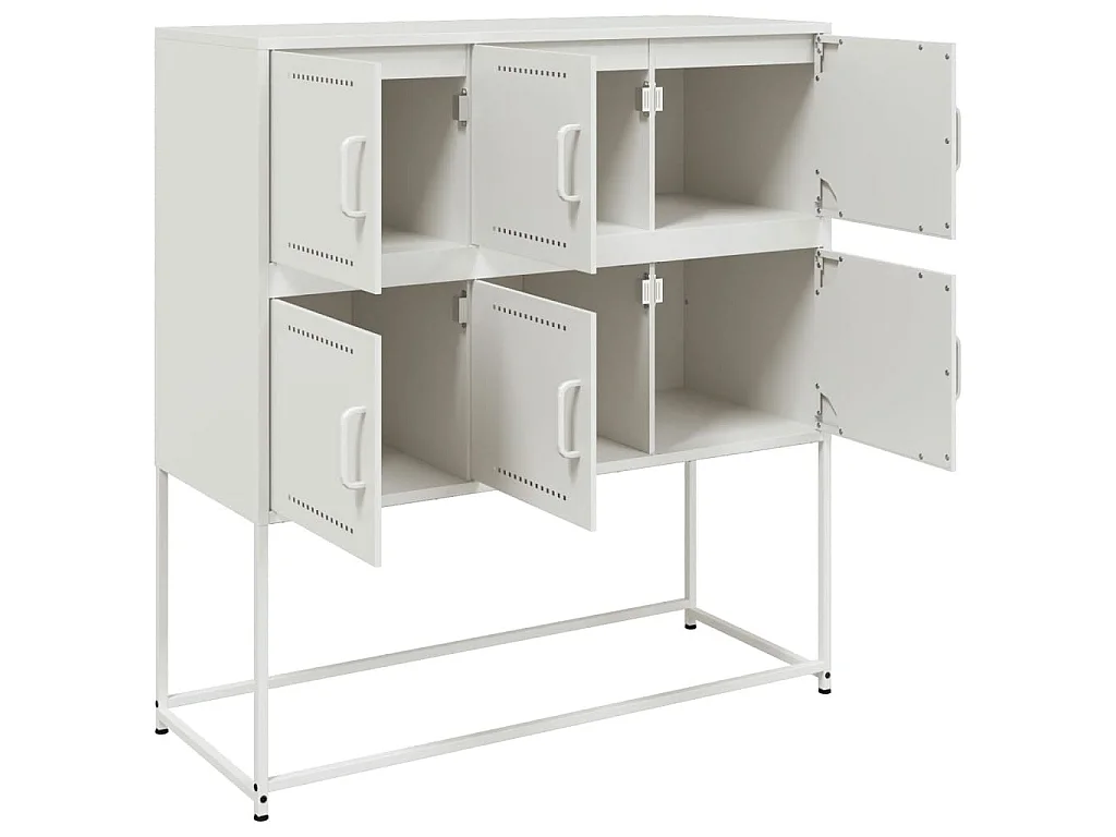 Buffet blanc 100,5x39x107 cm acier