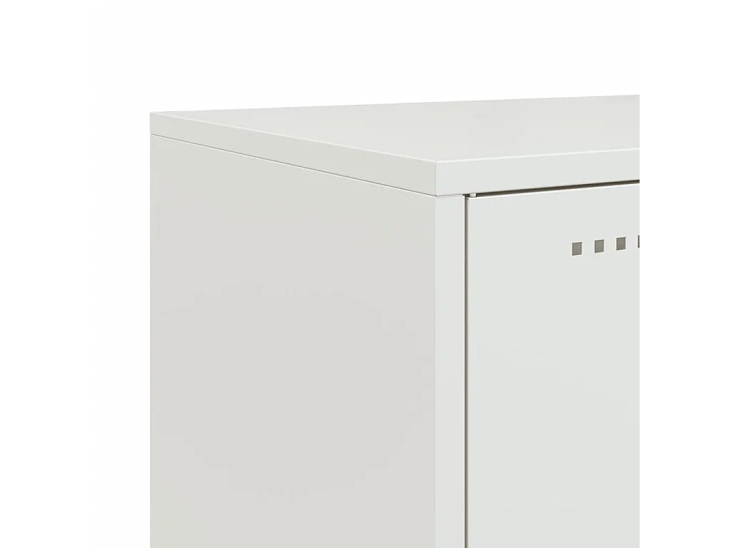 Buffet blanc 100,5x39x107 cm acier
