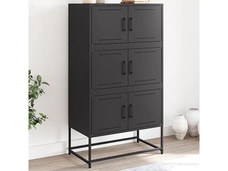 Sideboard Schwarz 68,5x38,5x123,5 cm Stahl