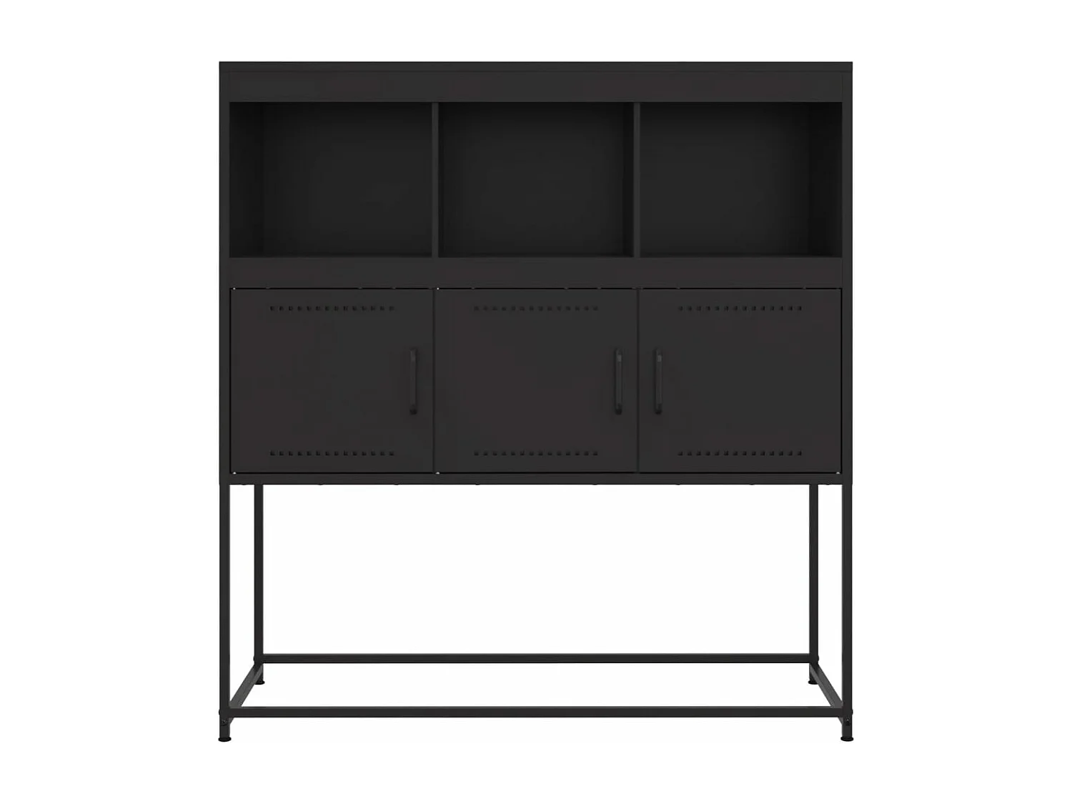 Buffet noir 100,5x39x107 cm acier