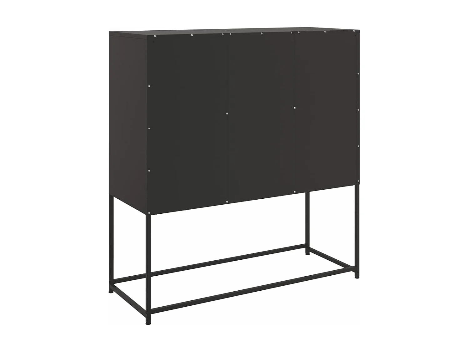 Buffet noir 100,5x39x107 cm acier