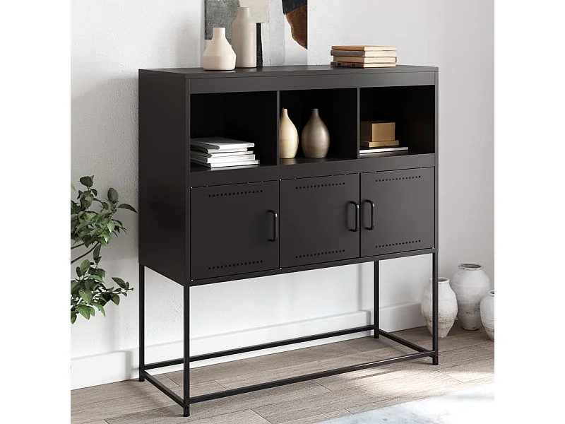 Sideboard Schwarz 100,5x39x107 cm Stahl
