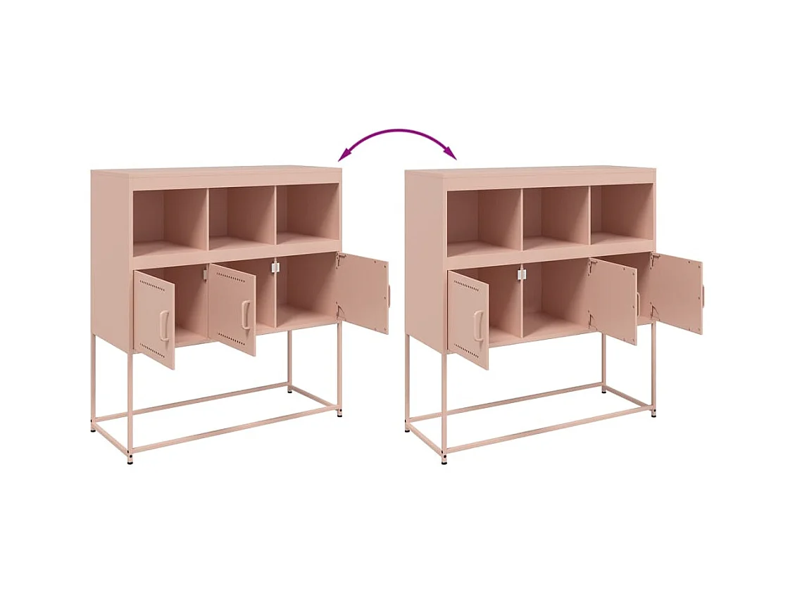 Credenza Rosa 100,5x39x107 cm in Acciaio