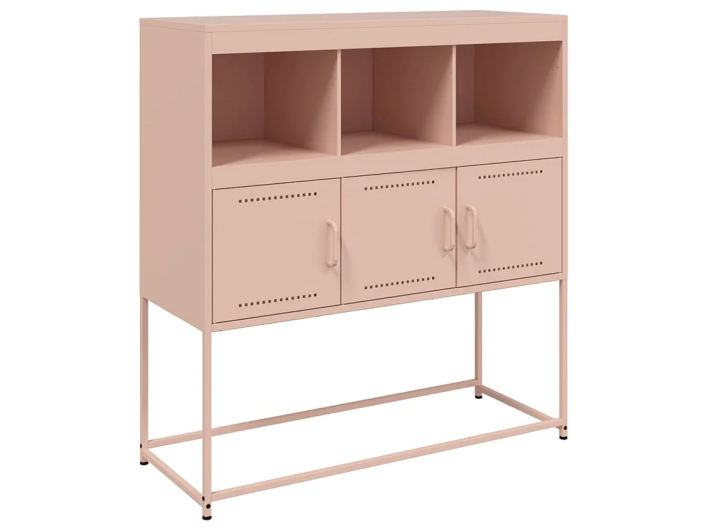 Aparador 100,5x39x107 cm aço rosa