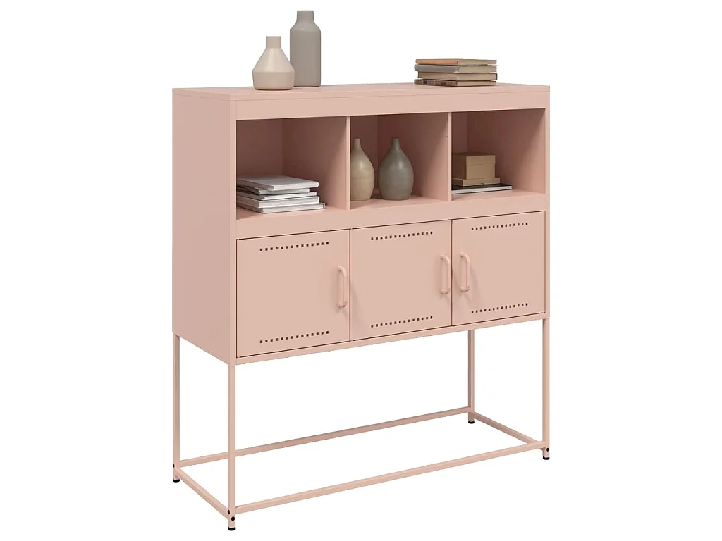Aparador 100,5x39x107 cm aço rosa