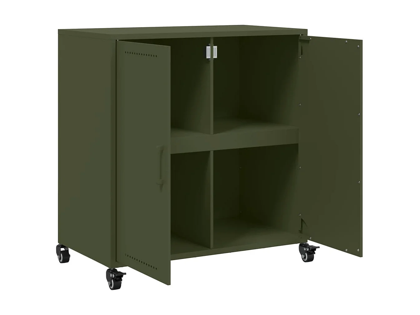 Buffet vert olive 68x39x72 cm acier