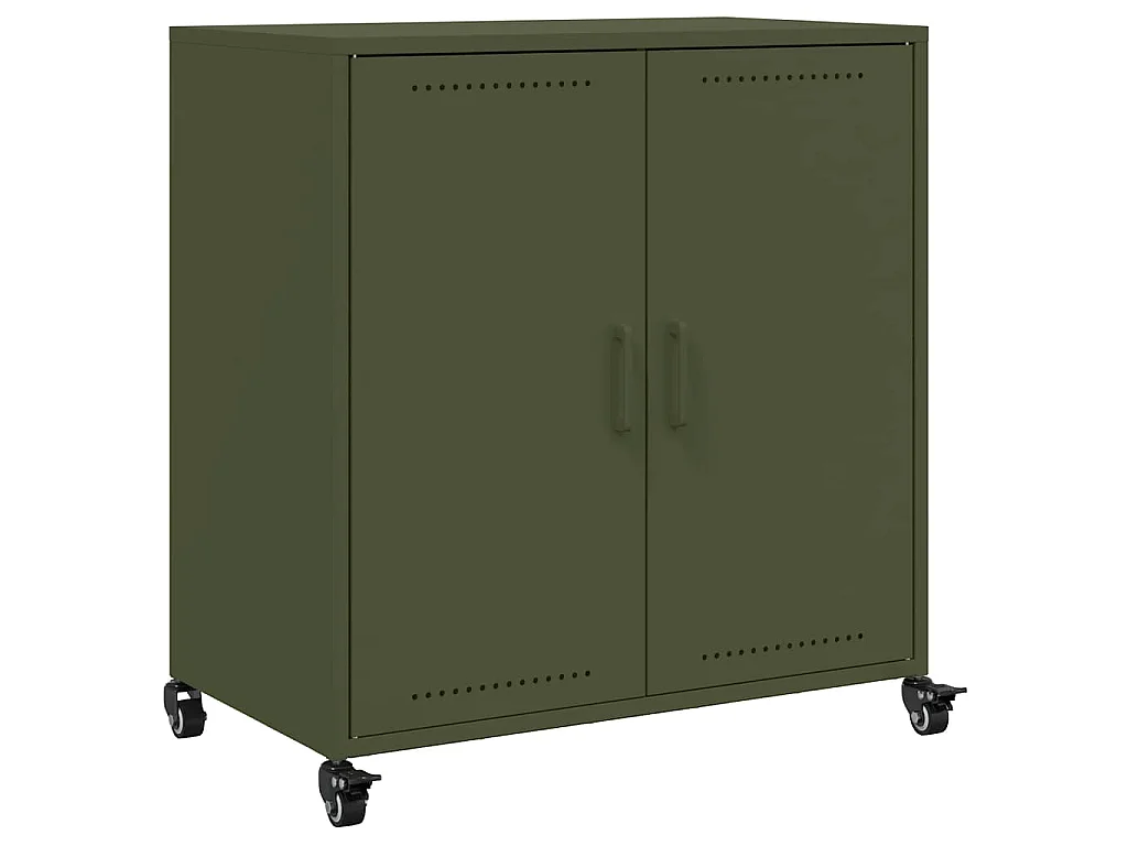 Buffet vert olive 68x39x72 cm acier