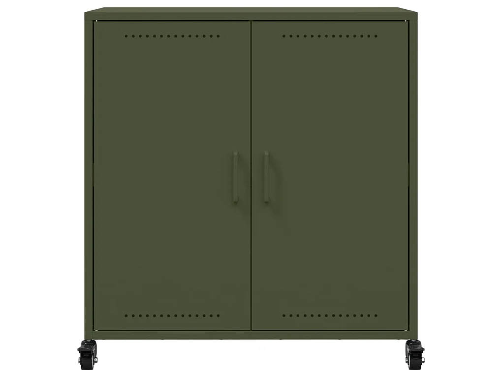 Buffet vert olive 68x39x72 cm acier