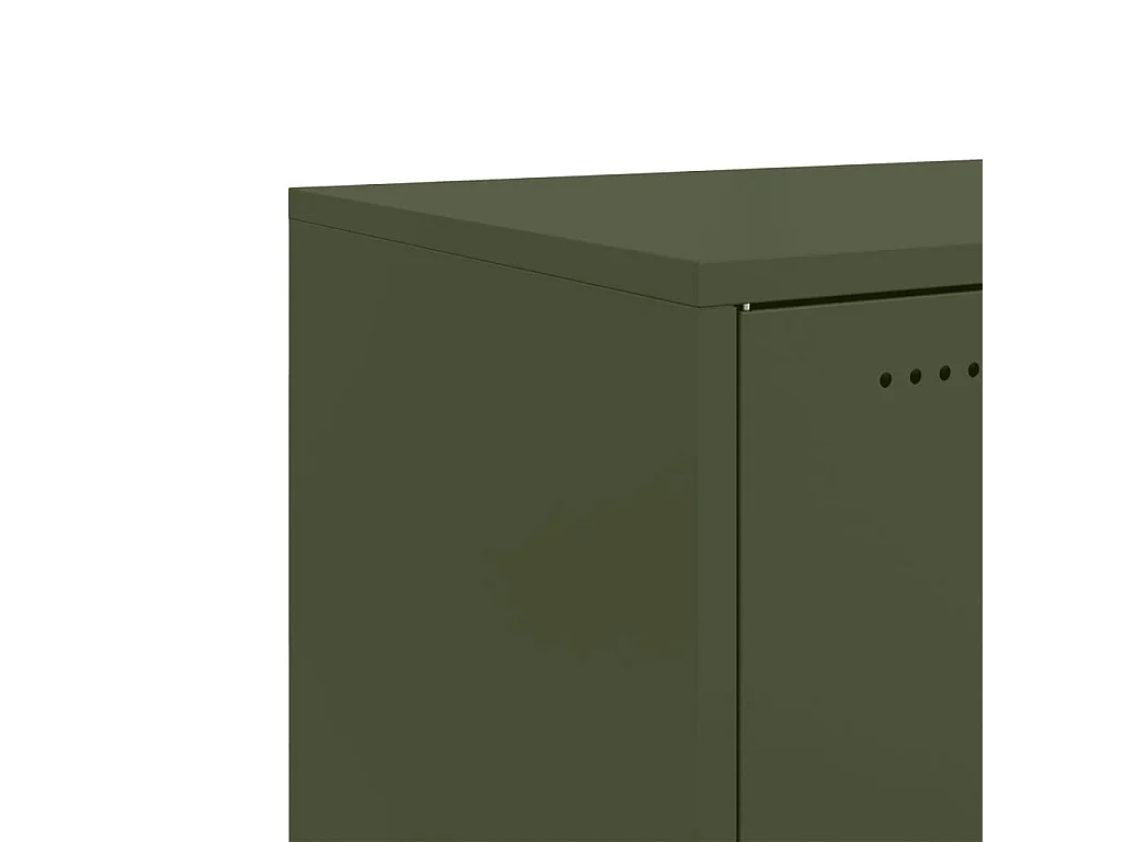 Buffet vert olive 68x39x72 cm acier