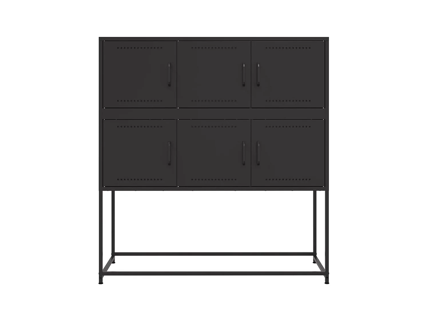 Dressoir 100,5x39x107 cm staal zwart