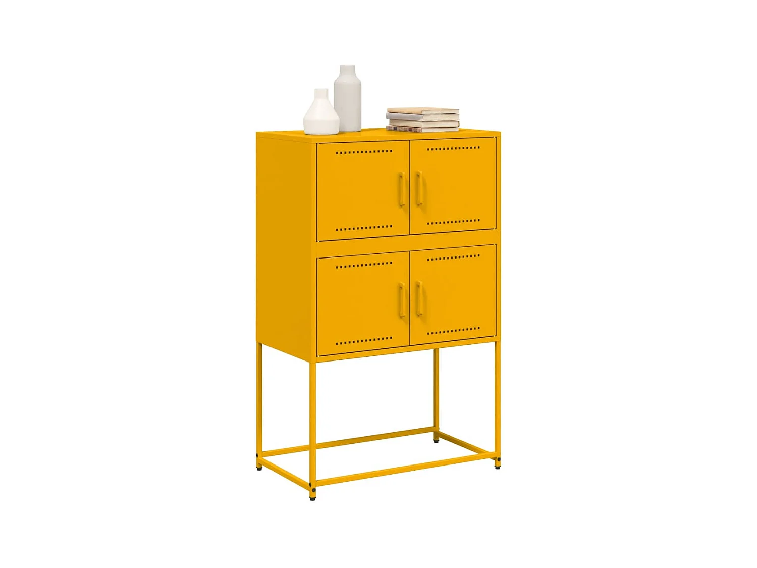 Buffet jaune moutarde 68,5x38,5x107 cm acier