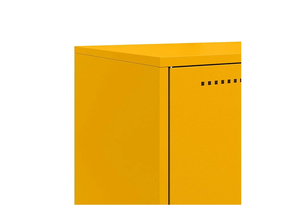 Buffet jaune moutarde 68,5x38,5x107 cm acier