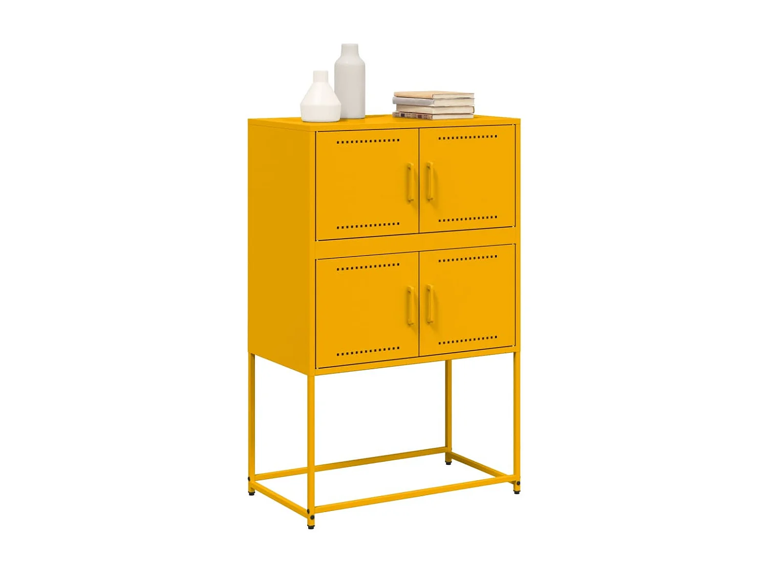 Buffet jaune moutarde 68,5x38,5x107 cm acier