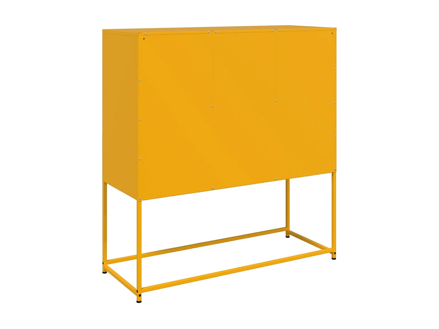 Dressoir 100,5x39x107 cm staal mosterdgeel