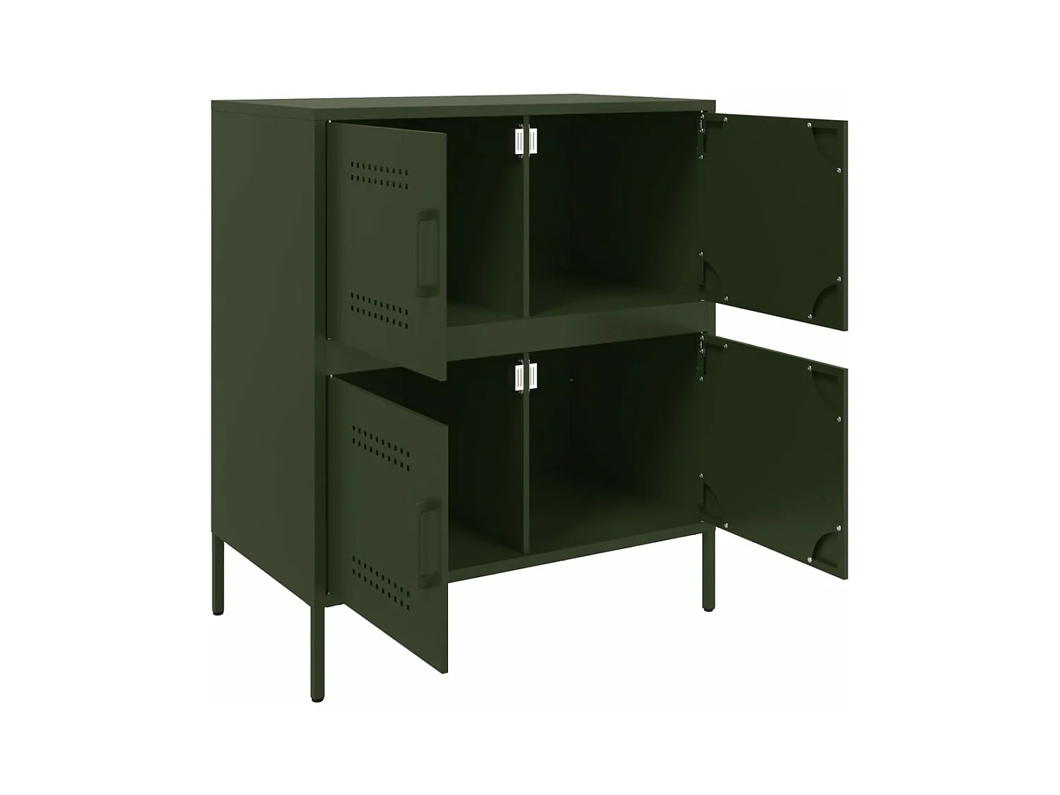 Buffet vert olive 68x39x79 cm acier