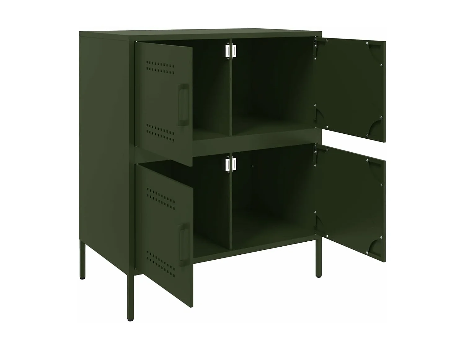 Buffet vert olive 68x39x79 cm acier